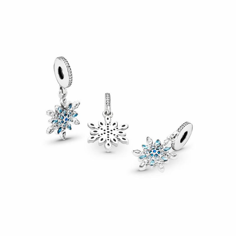 Pandora Crystalized Snowflake Dangle Charm Silver Egypt UC0975268